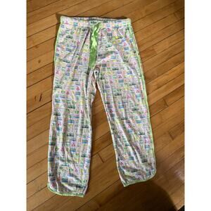 Masters Ladies Magnolia Lane Light Pink Postage Stamps Pajama Lounge Pants